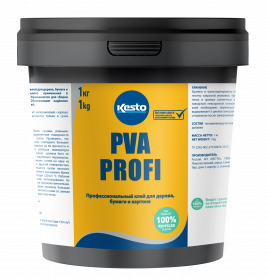 Клей Профессиональный Kesto PVA Profi 1л Белый для Дерева, Бумаги и Картона / Кесто.