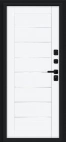 Входная Дверь Bravo Техно Д2/SBlack Букле Черное/White Silk 860x2050, 960x2050мм / Браво.