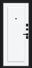 Входная Дверь Bravo Сьют МФ/SBlack Букле Черное/White Silk 860x2050мм Правое Открывание / Браво.