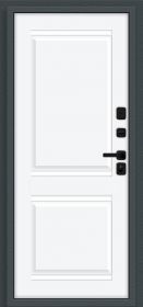 Входная Дверь Bravo Некст МФ/SBlack Старк Антрацит/White Silk 860x2050мм Правое Открывание / Браво.