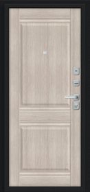 Входная Дверь Bravo Некст МФ/BChrome Букле Черное/Cappuccino Melinga 960x2050мм Правое Открывание / Браво.