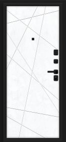 Входная Дверь Bravo Кьюб/SBlack Slate Art/Snow Art 860x2050мм Левое Открывание / Браво.