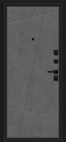Входная Дверь Bravo Граффити-5/SBlack Букле Черное/Slate Art 860x2050мм Правое Открывание / Браво.