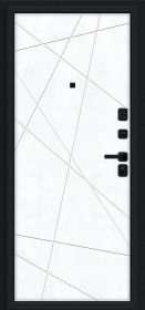 Входная Дверь Bravo Граффити-5/SBlack Букле Черное/Snow Art 860x2050мм Правое Открывание / Браво.