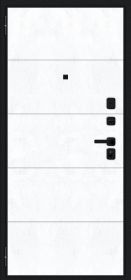 Входная Дверь Bravo Граффити-1 Инсайд/SBlack Букле Черное/Snow Art 960x2050мм Правое Открывание / Браво.