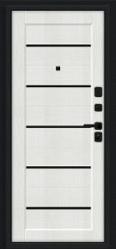 Входная Дверь Bravo Борн/SBlack Букле Черное/Bianco Melinga 860x2050мм Правое Открывание / Браво.