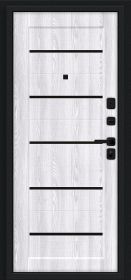 Входная Дверь Bravo Борн/SBlack Букле Черное/Riviera Ice 860x2050мм Правое Открывание / Браво.