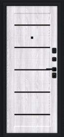 Входная Дверь Bravo Борн/SBlack Букле Черное/Riviera Ice 860x2050, 960x2050мм / Браво.