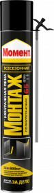 Пена Монтажная Момент Монтаж 65 Всесезонная 0.8кг Прекрасная Адгезия ко Многим Материалам.