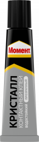 Клей Полиуретановый Момент Кристалл 0.03кг Прозрачный для Работы с Чистыми Поверхностями.