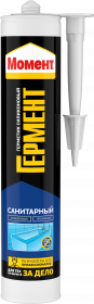 Герметик Силиконовый Момент Гермент Санитарный Экспресс 0.07кг Высококачественный для Герметизации и Заполнения Швов и Стыков.