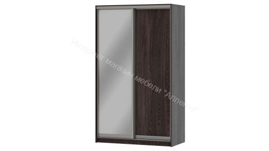 Шкаф-купе "Мираж 13.1" 2-х дверный с зеркалом Ясень анкор темный