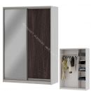 Шкаф-купе "Мираж 15.1" 2-х дверный с зеркалом Ясень анкор светлый/Ясень анкор темный