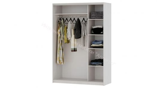 Шкаф-купе "Мираж 15.1" 2-х дверный с зеркалом Ясень анкор светлый