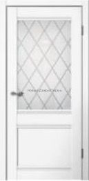 Межкомнатная дверь CLASSIC C1 белая со стеклом, эмалит