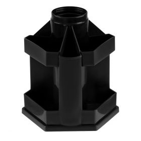 Настольная подставка СТАММ "Maxi Desk", пластиковая, вращающаяся, черная ОР200