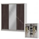 Шкаф-купе "Мираж 20.1" 3-х дверный с зеркалом Ясень анкор светлый/Ясень анкор темный