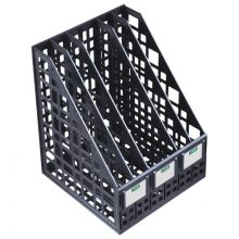 Лоток вертикальный для бумаг (250×245×295 мм), 5 отделений, сетчатый, сборный, черный, ЛТВ-63724