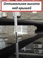 Багажник на крышу Chery Arrizo 8, Lux City (без выступов), с замком, черные крыловидные дуги
