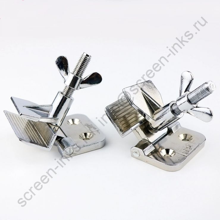 Печатный станок для шелкографии. Зажимы 3,5х6см, высота профиля до 45мм. 2шт.