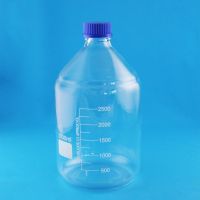 Банка для реактивов Labdevices GL45, 3000 мл, стекло Boro 3.3, светлое стекло, с винтовой крышкой, градуированная