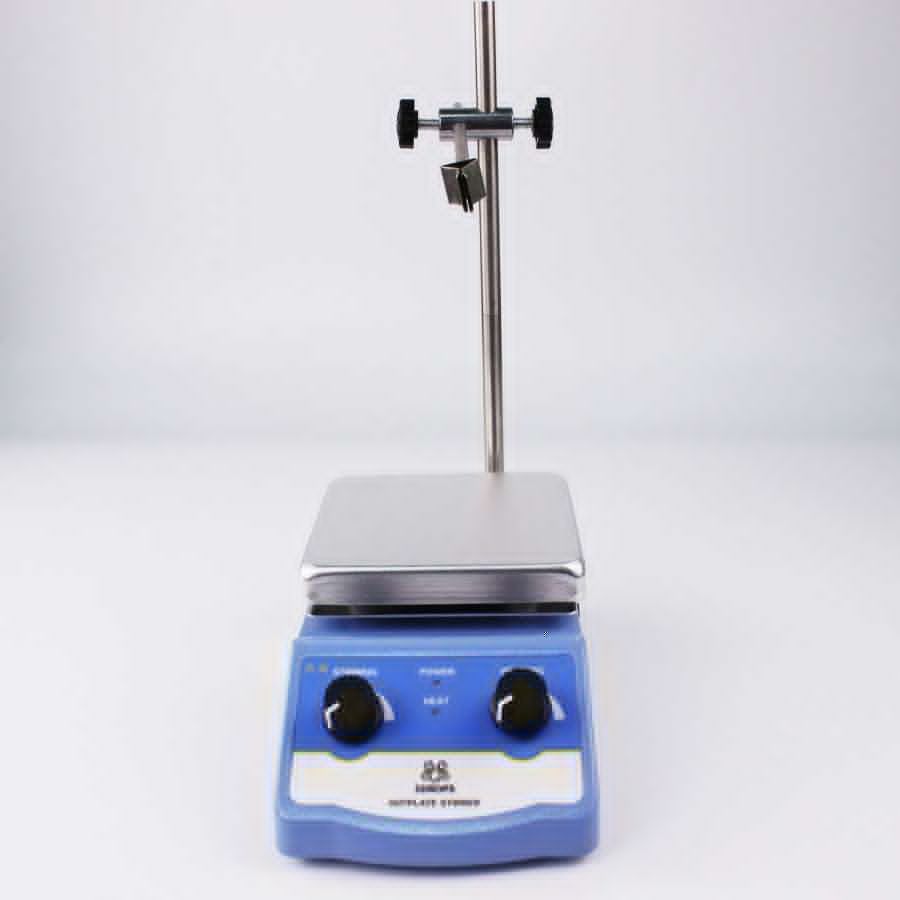 Магнитная мешалка с нагревом на 1 литр Labdevices-HS-12, плита 120х120 мм