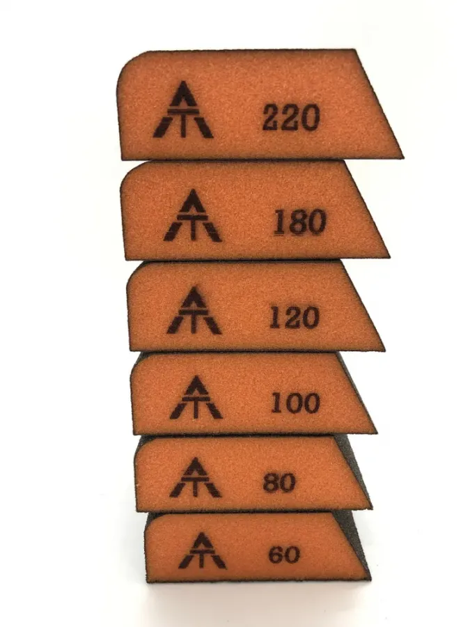 Шлифовальный блок Interforce 98х69х25мм, 4-х сторонний Р220