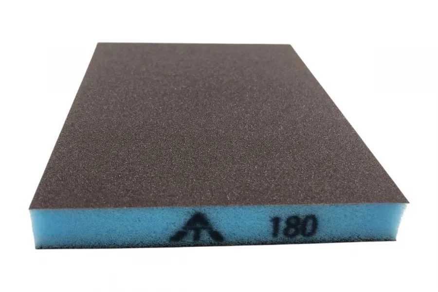 Шлифовальный блок Interforce 120х98х13мм, 2-х сторонний Р180 (Синий)