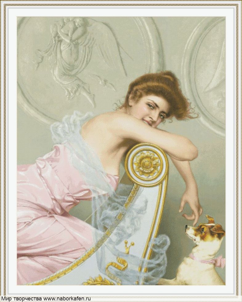 Набор для вышивания 00265 "Барышня и щенок"