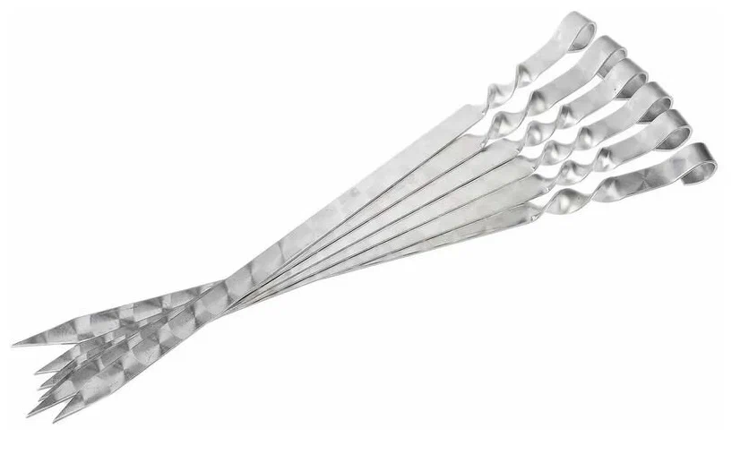 Шампура для люля-кебаб из пищевой нержавеющей стали 650х20х3 мм