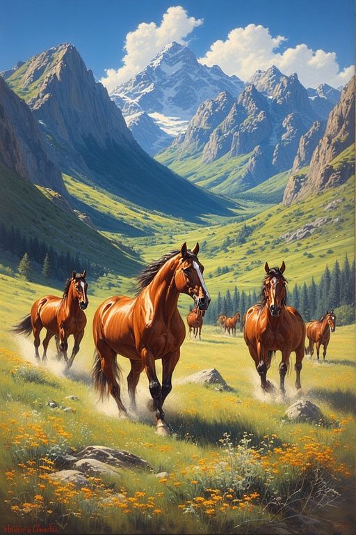 картина "Байкальский табун"