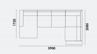 Диван модульный Дискавери со спальным местом, габариты