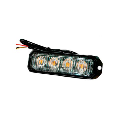 Светодиодная-вспышка оранжевая 4 диода 95мм 12-24Вольт PRO ST2467