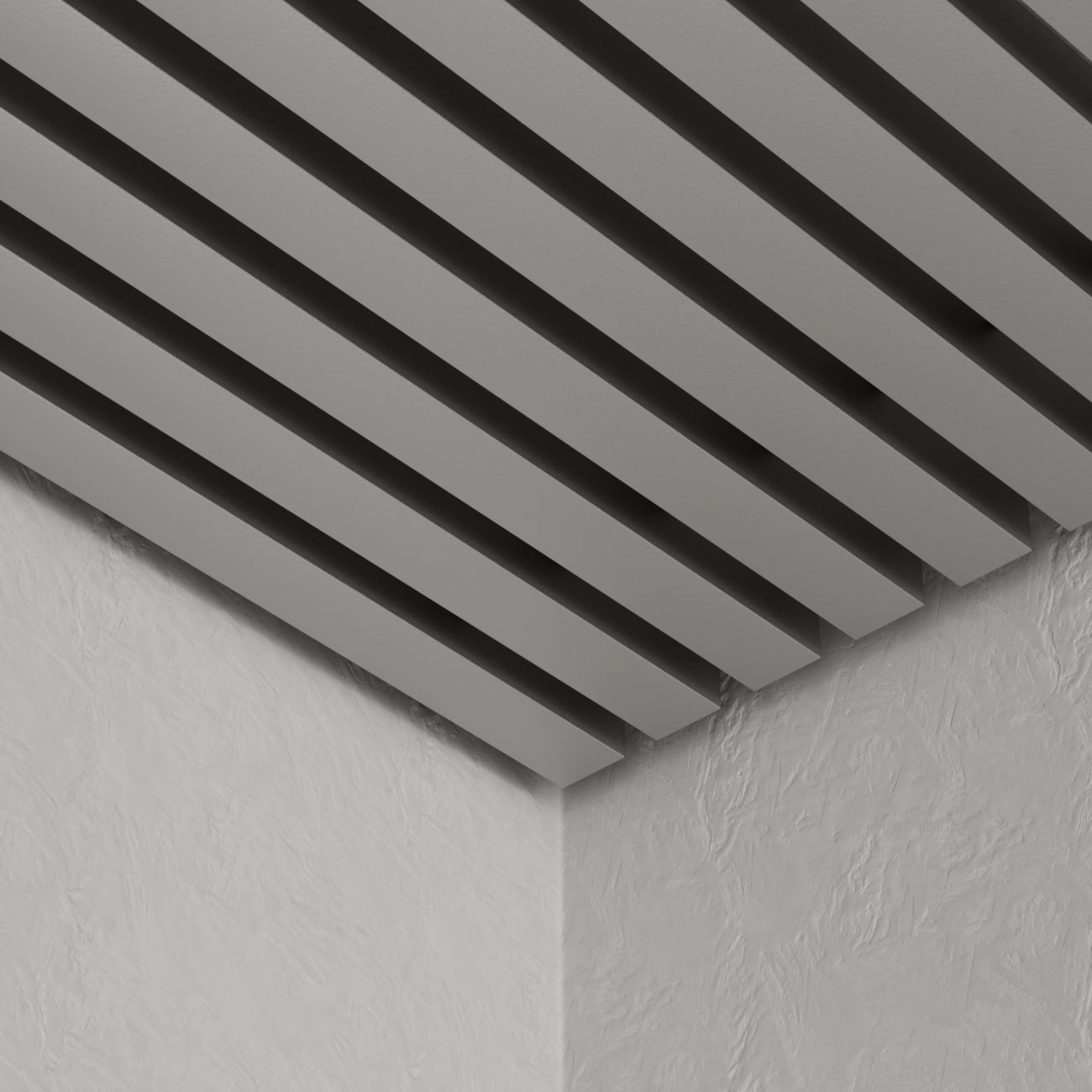 Кубообразный реечный потолок Кубота 50/120 серебристый