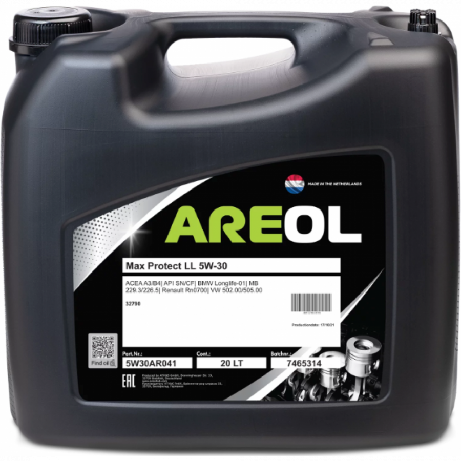AREOL Max Protect LL 5W-30, 20л