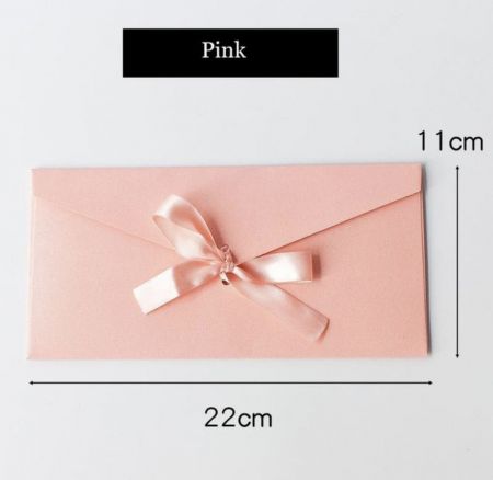 Конверт подарочный для денег открыток сертификатов перламутровый РОЗОВЫЙ
