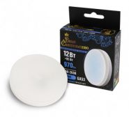 ВС лампа св/д GX53 12W(970lm) 6500K 4K 73x27 матов, пласт/алюм. IC-драйвер 2г