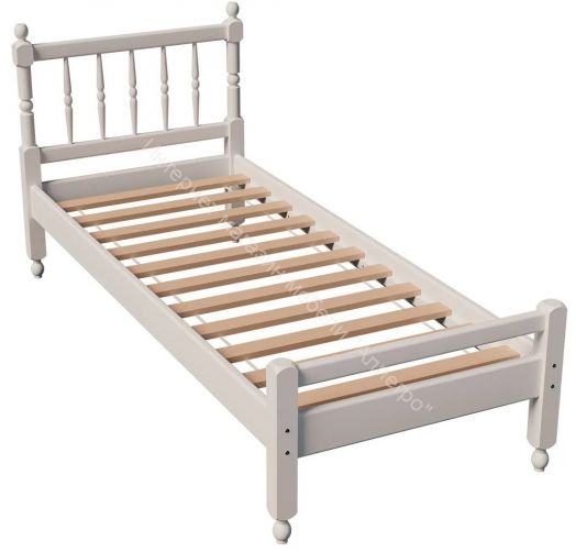 Кровать -10 одинарная с фигурными спинками из массива 800*2000 (Фант)