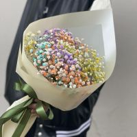 Букет из цветной гипсофилы