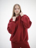 Свитшот с начесом брусника