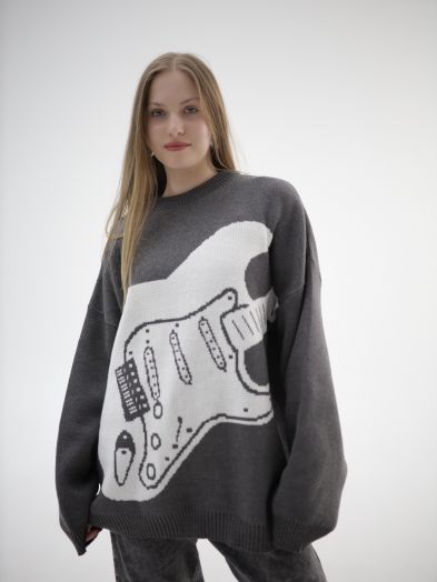 Свитер с электрогитарой