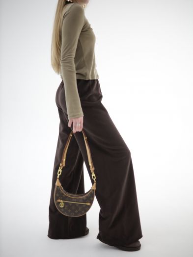 Брюки оверсайз шоколад из 3х нитки