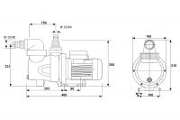 Насос с префильтром   5,0м3/ч Glong FCP-S Н=6 0,25кВт 230В (FCP-250S)