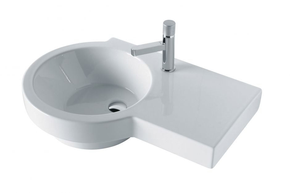 Изображение Раковина подвесная правая Olympia Tutto Evo TUT417D101 75x50x18 см