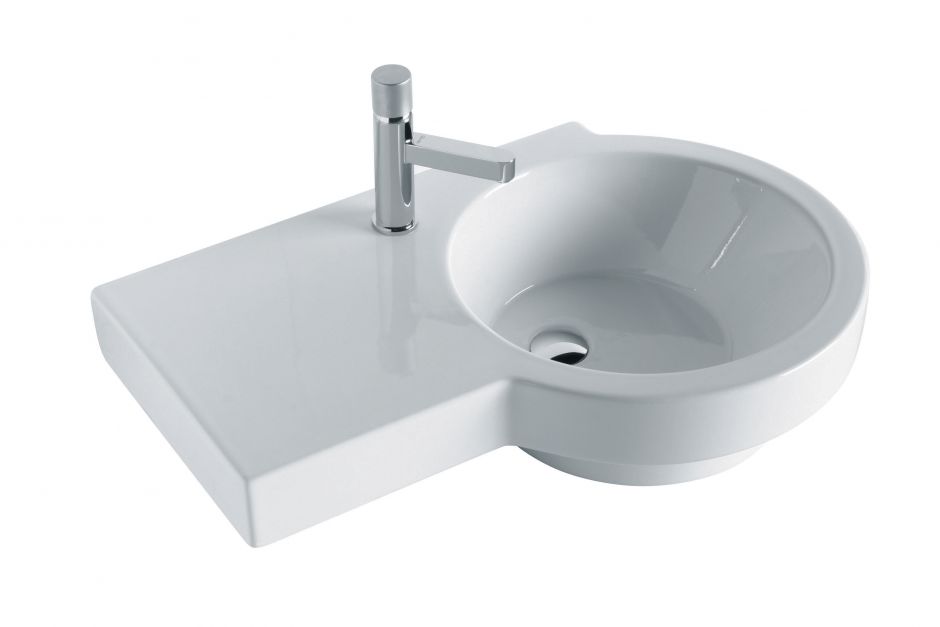 Изображение Раковина подвесная левая Olympia Tutto Evo TUT417S101 75x50x18 см