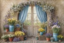 Фон стена "Summer wall №6"