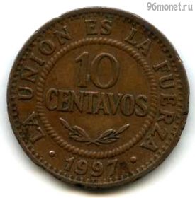 Боливия 10 сентаво 1997