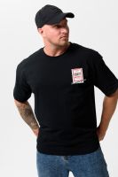 8579 футболка оверсайз мужская [черный+билет]