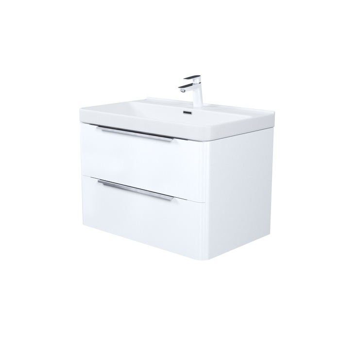 Тумба с умывальником, подвесная, 80 см, белый, Cloud X, IDDIS, CLX80W0i95K