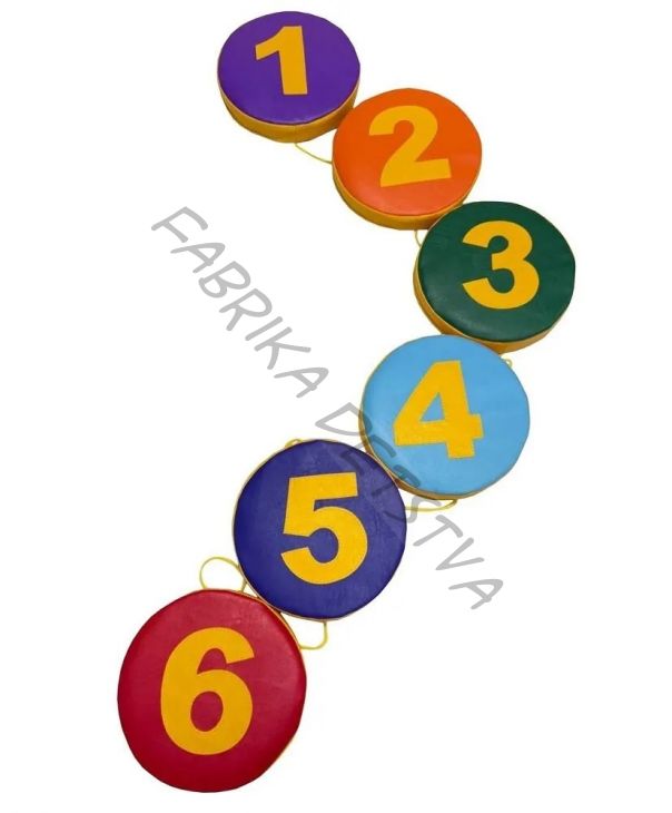 Мягкий игровой набор «Змейка-шагайка» с цифрами (6 кругов) D20